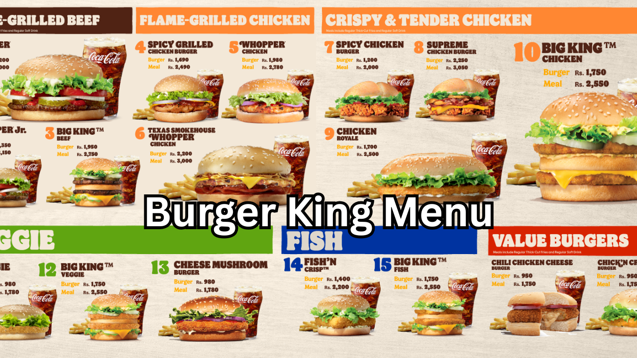Burger King Menu A Complete Guide to Popular Items, Prices & Best Picks